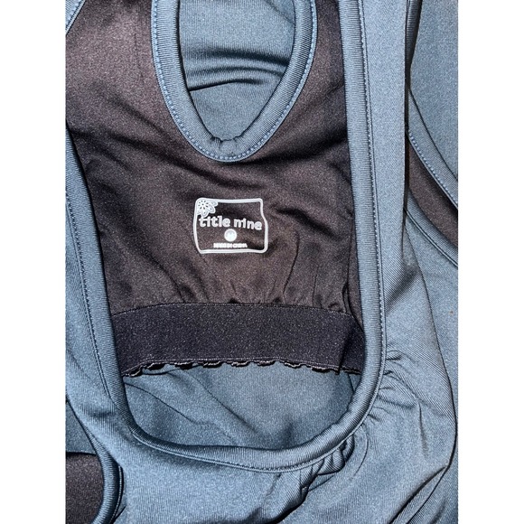 Title Nine Womens Athletic Dress Teal Blue Built In Shelf Bra Racerback Size M - Picture 4 of 5